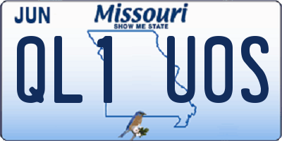 MO license plate QL1U0S