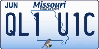 MO license plate QL1U1C