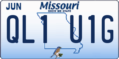 MO license plate QL1U1G