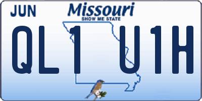 MO license plate QL1U1H