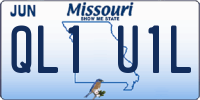 MO license plate QL1U1L