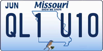 MO license plate QL1U1O