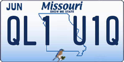 MO license plate QL1U1Q