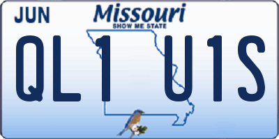 MO license plate QL1U1S