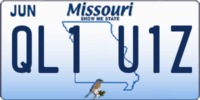 MO license plate QL1U1Z