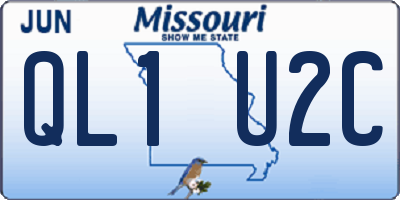 MO license plate QL1U2C