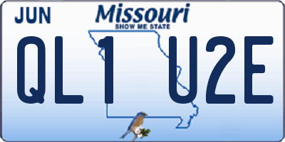 MO license plate QL1U2E