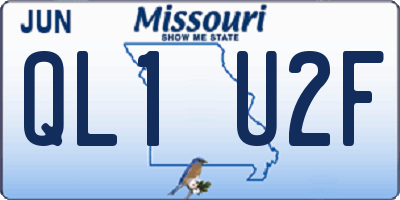 MO license plate QL1U2F
