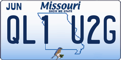 MO license plate QL1U2G