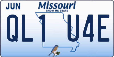 MO license plate QL1U4E