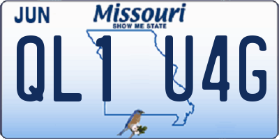 MO license plate QL1U4G