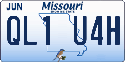 MO license plate QL1U4H