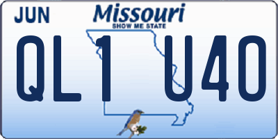 MO license plate QL1U4O