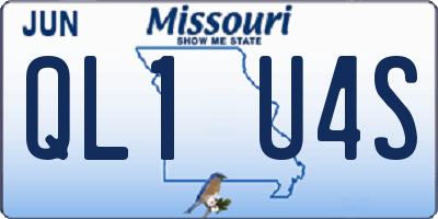 MO license plate QL1U4S