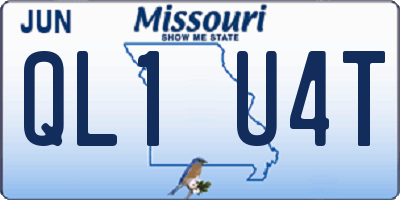MO license plate QL1U4T