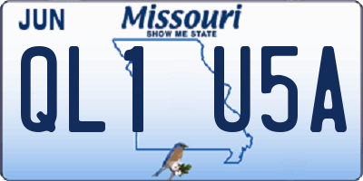 MO license plate QL1U5A