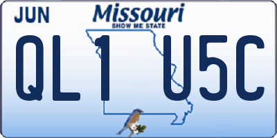 MO license plate QL1U5C