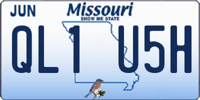MO license plate QL1U5H