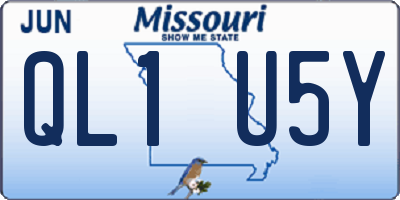 MO license plate QL1U5Y