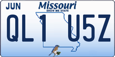 MO license plate QL1U5Z