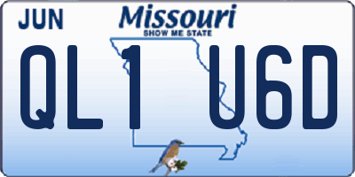 MO license plate QL1U6D