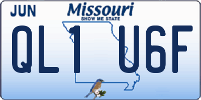 MO license plate QL1U6F