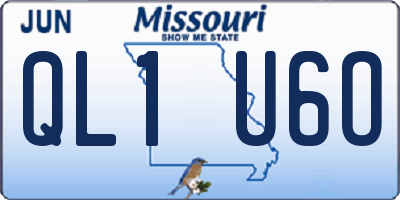 MO license plate QL1U6O