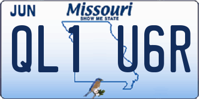 MO license plate QL1U6R