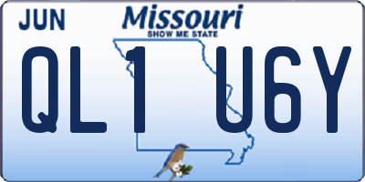 MO license plate QL1U6Y