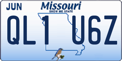 MO license plate QL1U6Z