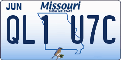 MO license plate QL1U7C
