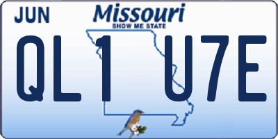 MO license plate QL1U7E