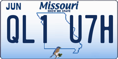 MO license plate QL1U7H