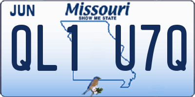 MO license plate QL1U7Q