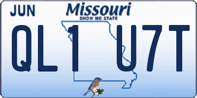 MO license plate QL1U7T