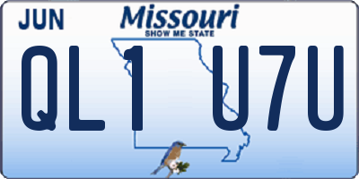 MO license plate QL1U7U