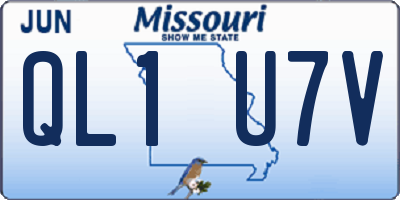 MO license plate QL1U7V