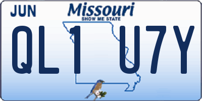 MO license plate QL1U7Y