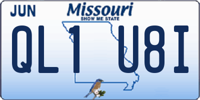 MO license plate QL1U8I
