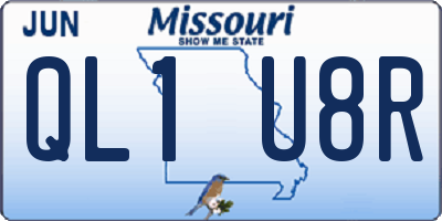 MO license plate QL1U8R