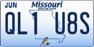 MO license plate QL1U8S