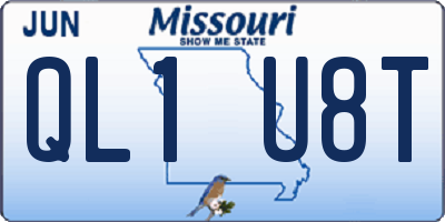 MO license plate QL1U8T
