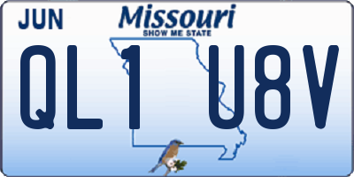 MO license plate QL1U8V