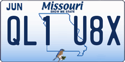 MO license plate QL1U8X