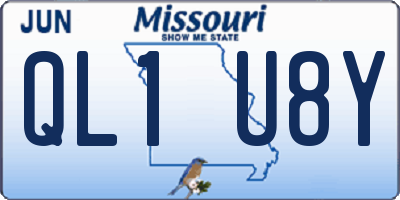MO license plate QL1U8Y