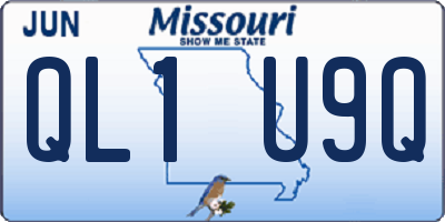 MO license plate QL1U9Q