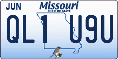 MO license plate QL1U9U
