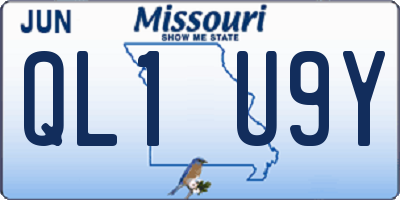 MO license plate QL1U9Y