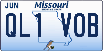 MO license plate QL1V0B