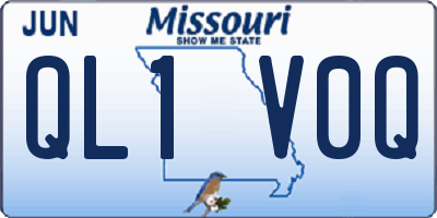 MO license plate QL1V0Q